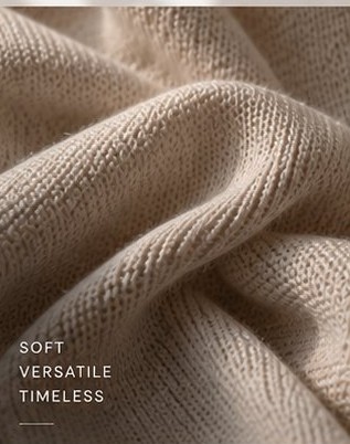Soft knitted fabric detail (SOFT VERSATILE TIMELESS)