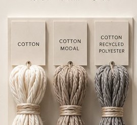 Cotton blend yarn hanks
